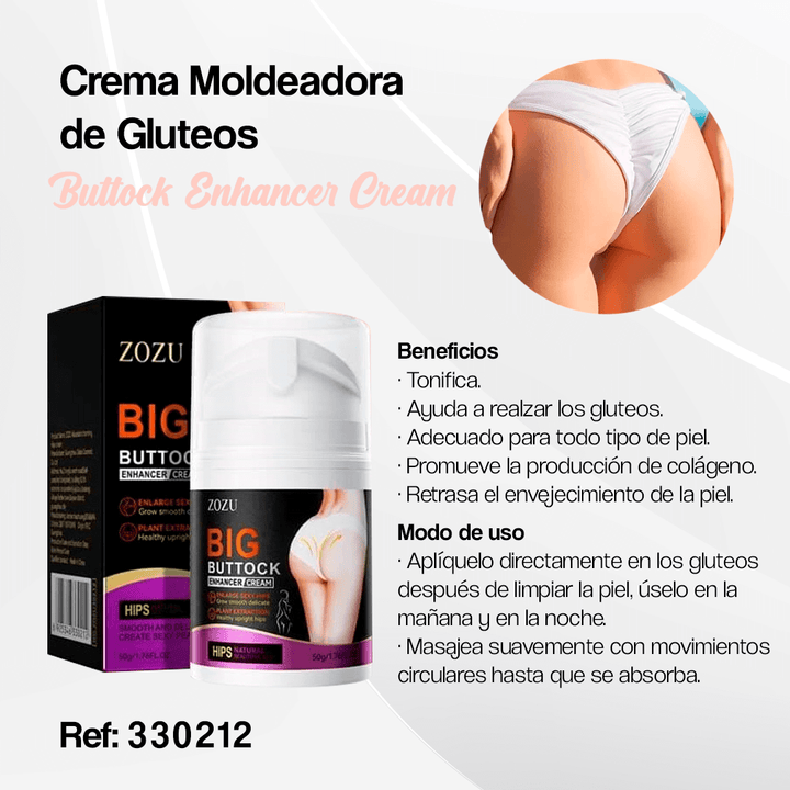 Booty Up🍑Crema Tonificadora y Agrandadora de Glúteos