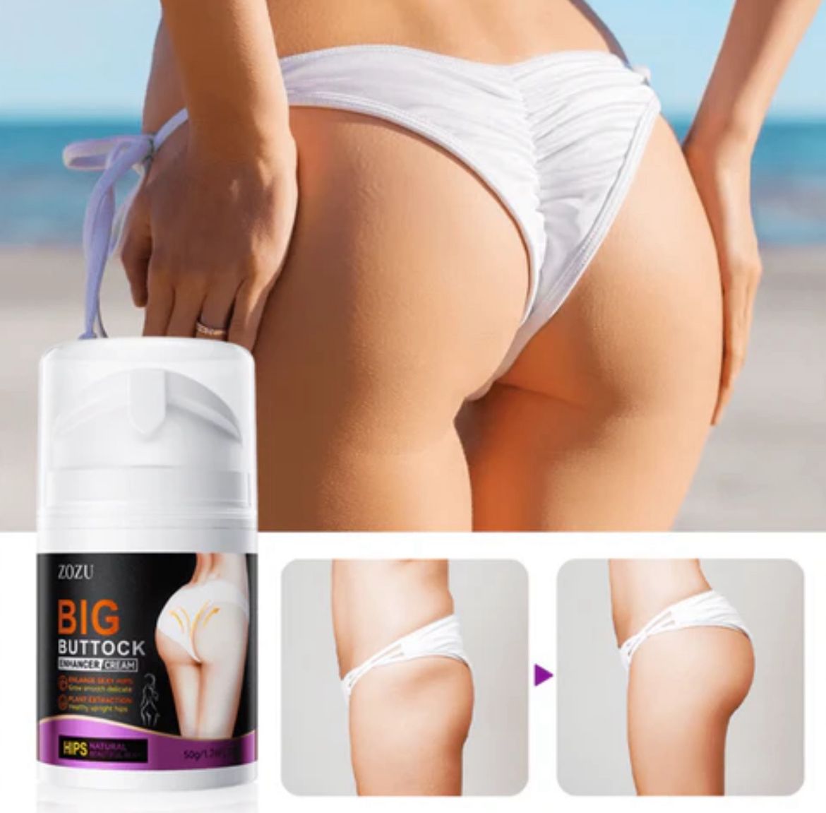 Booty Up🍑Crema Tonificadora y Agrandadora de Glúteos